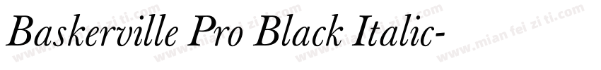 Baskerville Pro Black Italic字体转换